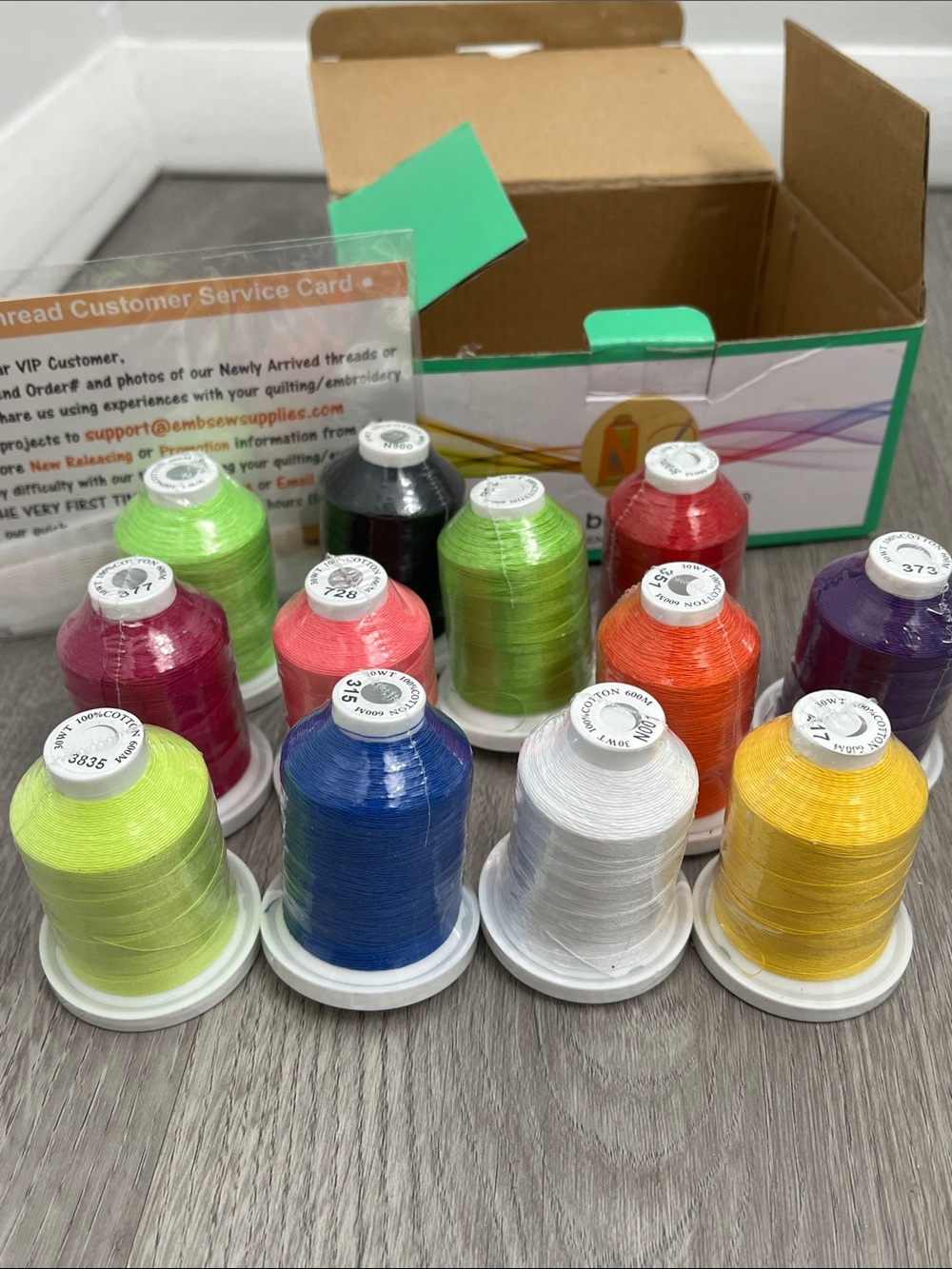 New Brothread quilt and embroidery thread bright colors lot of 12